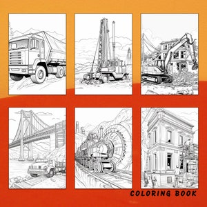 30 Car Coloring Book, Car Coloring Page, Car Coloring, Construction