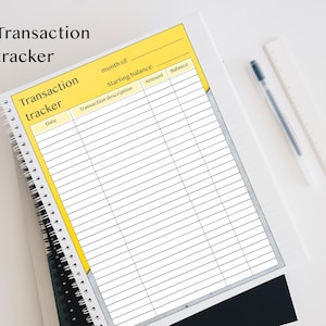 Digital Transaction Tracker, Template Planner, A4, PDF, Expense Tracker ...