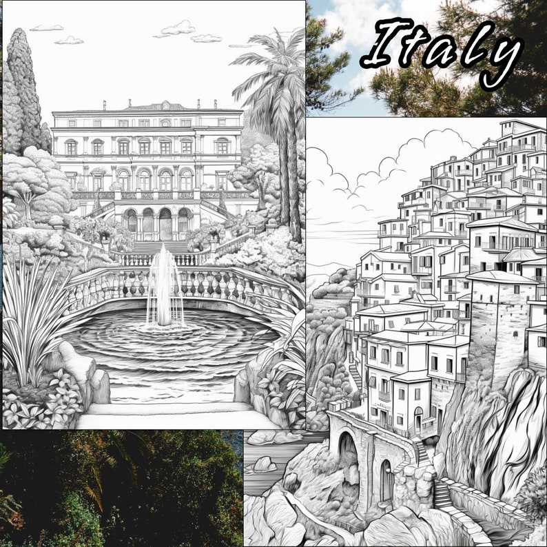 26 Italy Coloring Page Italy Architecture Coloring Italian - Etsy