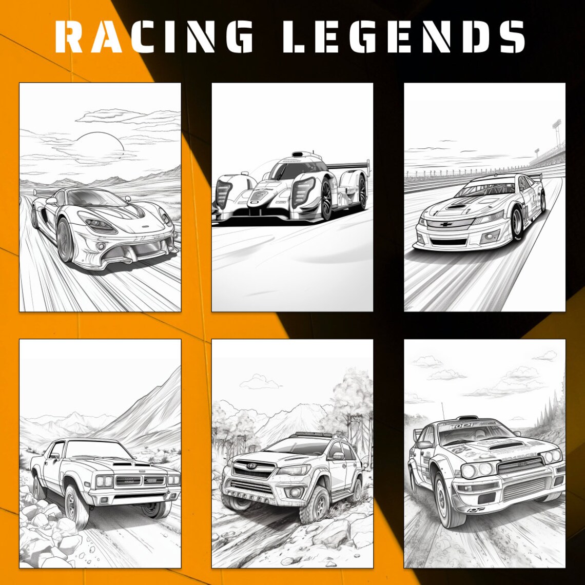 30 Car Coloring Book Car Coloring Page Car Coloring Auto - Etsy