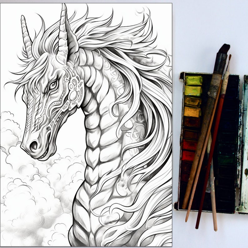 26 Fantasy Horse Coloring Page, Horses Coloring Book, Fantasy Coloring ...