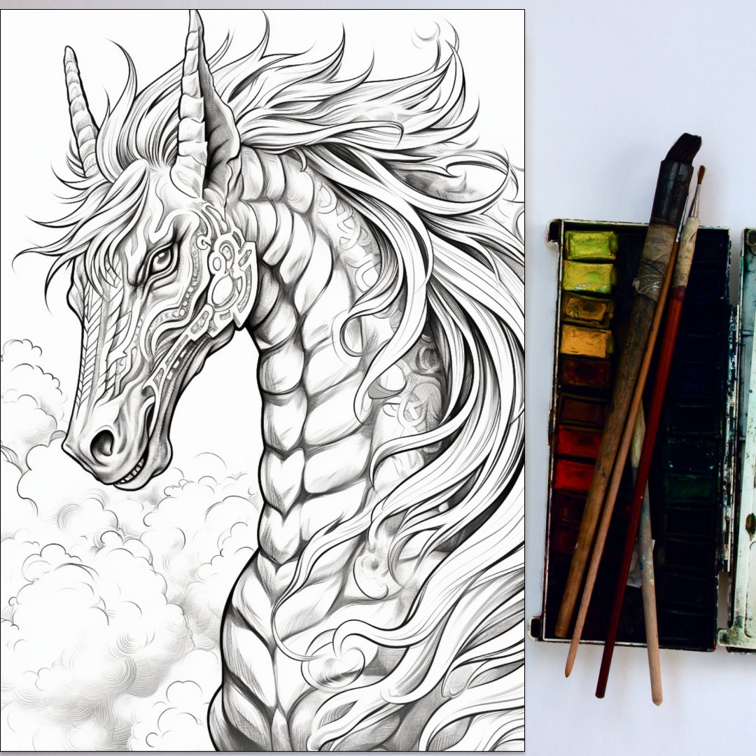 26 Fantasy Horse Coloring Page, Horses Coloring Book, Fantasy Coloring ...
