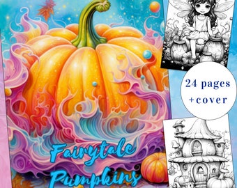 Kolorowanki z dyniami z bajki, jesienne Halloween (plik PDF do druku)
