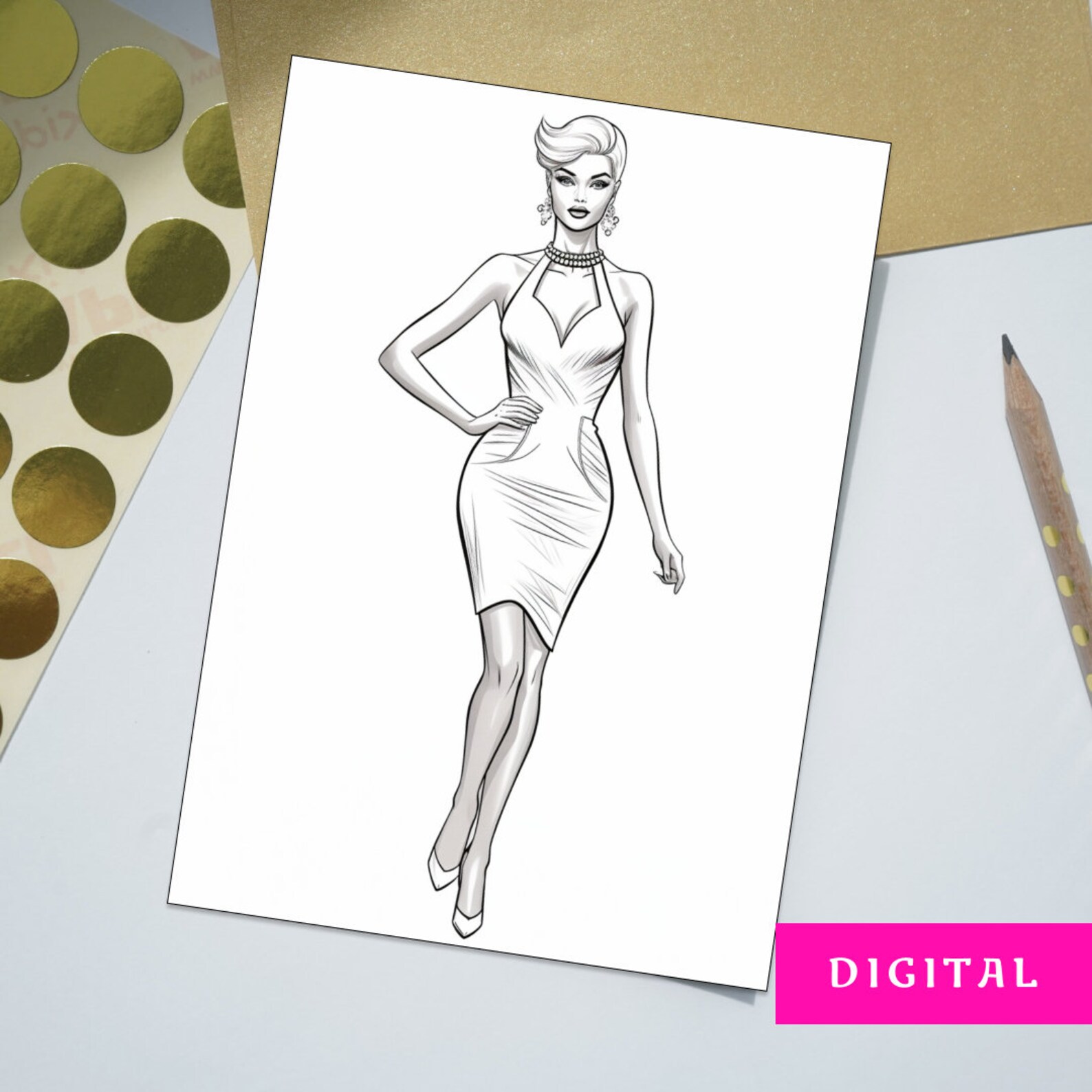 32 Barbiie Style Coloring Page, Barbie Coloring Book, Coloring Book