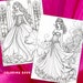 30 Princess Coloring Page Princess Coloring Book Fantasy - Etsy