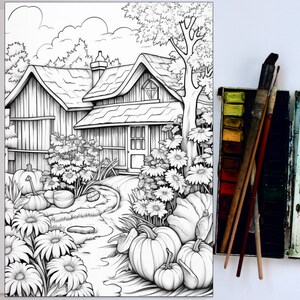 30 Autumn Pumpkins Coloring Page, Autumn Coloring, Coloring Book ...
