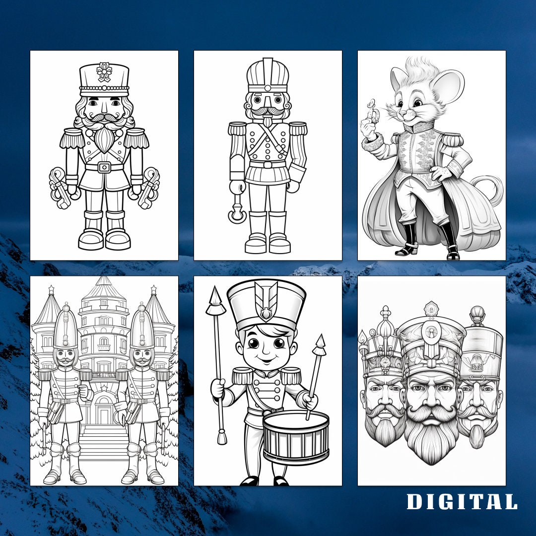31 Nutcracker Coloring Page, Winter Coloring, Christmas Coloring Book ...