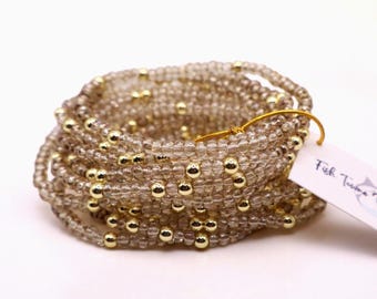 Everyday Gold Tone Stacking Bracelets - Set of 6