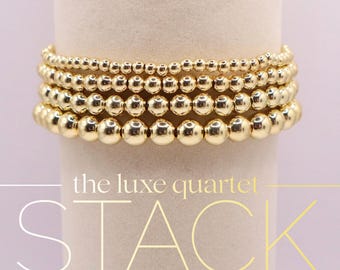 Pulsera de cuentas rellenas de oro