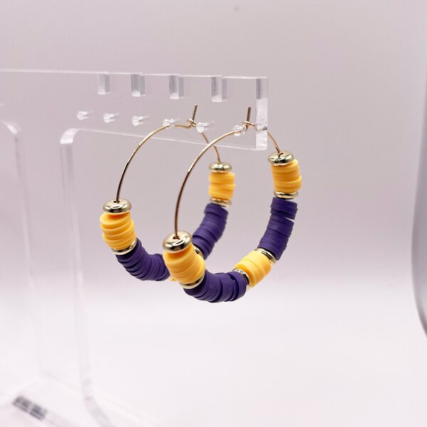 Game Day Hoops - Purple & Gold