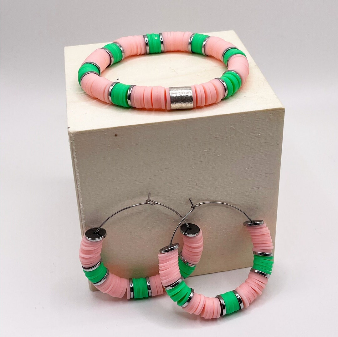 Pink Heishi Bead Necklace main image 0