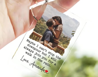 Personalized Couple Photo Keychain, Custom couple gifts keyring, Anniversary keychain for him her, key chain for men, boyfriend, girlfriend