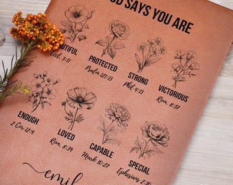 Personalized  Christian Gift For Godchild Gift, Christmas Gift for grandson, Custom Bible Gift, Religious Gift God Says