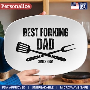 Funny Grilling Plate Gift For Fathers Day Gift From Daughter Custom Platter BBQ Grilling Gift Cook Daddys Grilling Serving tray