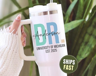 Personalized Doctor Tumbler PHD Graduation Gift Doctorate Tumbler Doctoral Graduation New Doctor Travel Cup Dr 40 oz Tumbler 2025