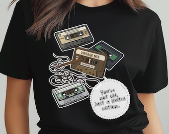 90s Vintage Cassette Tapes Tee, Retro Mix Tape Shirt, Music Lover Birthday Gift, Bella Canvas 3001, Limited Edition Graphic Top, Nostalgic