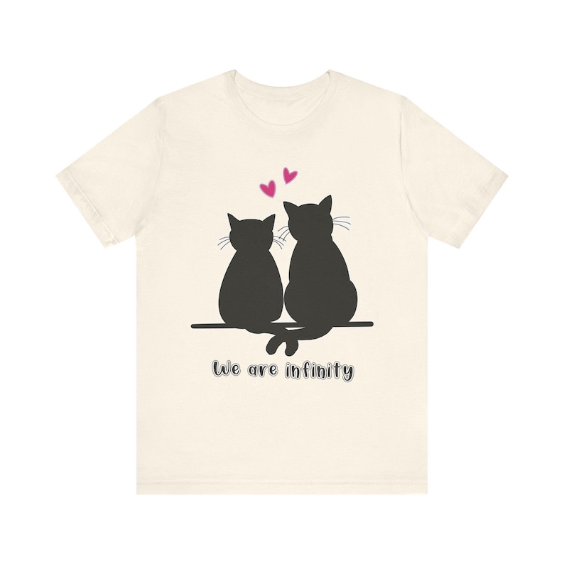 We Are Infinity Cats Shirt, Cat Couple Silhouette Tee, Romantic Heart ...