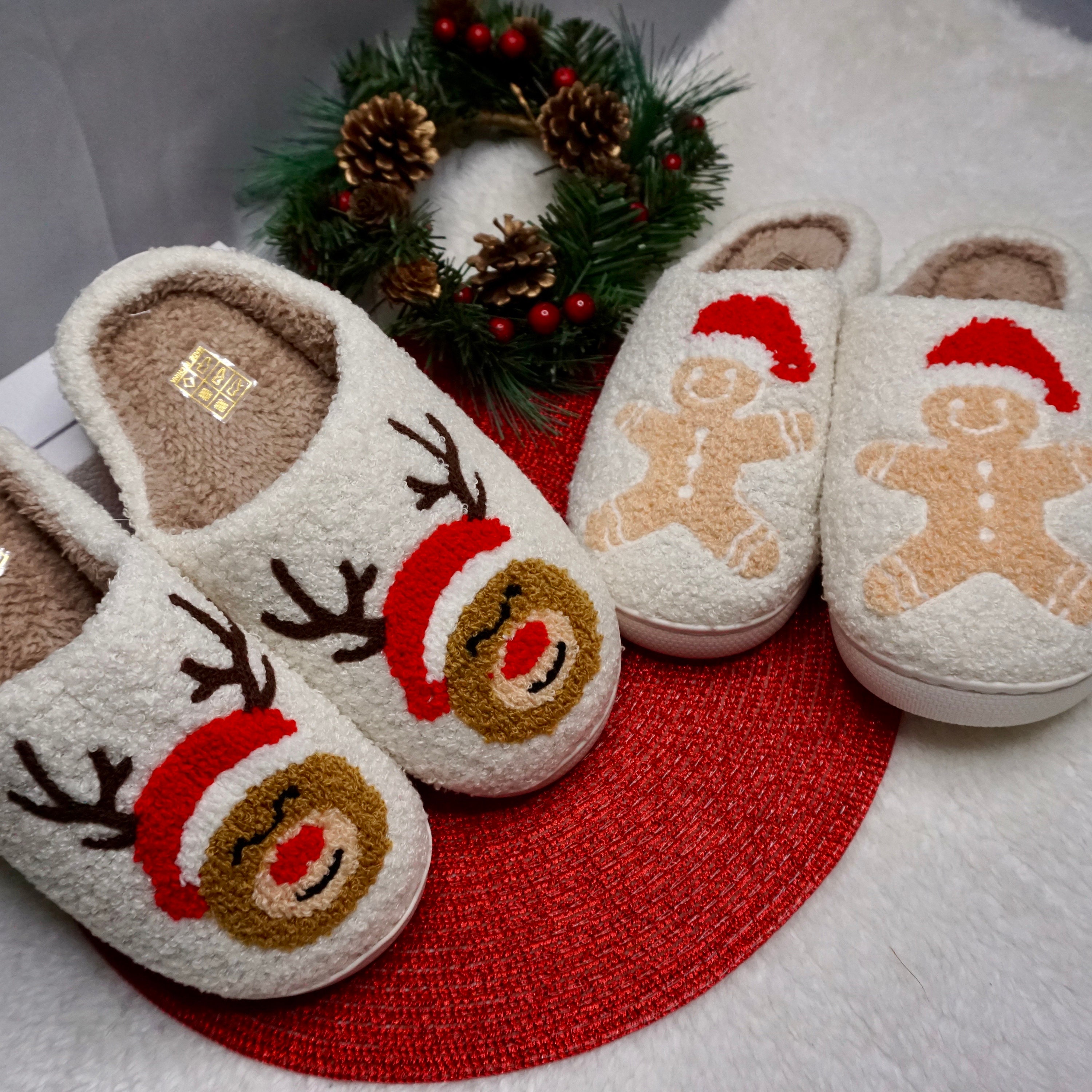 Silly christmas slippers sale