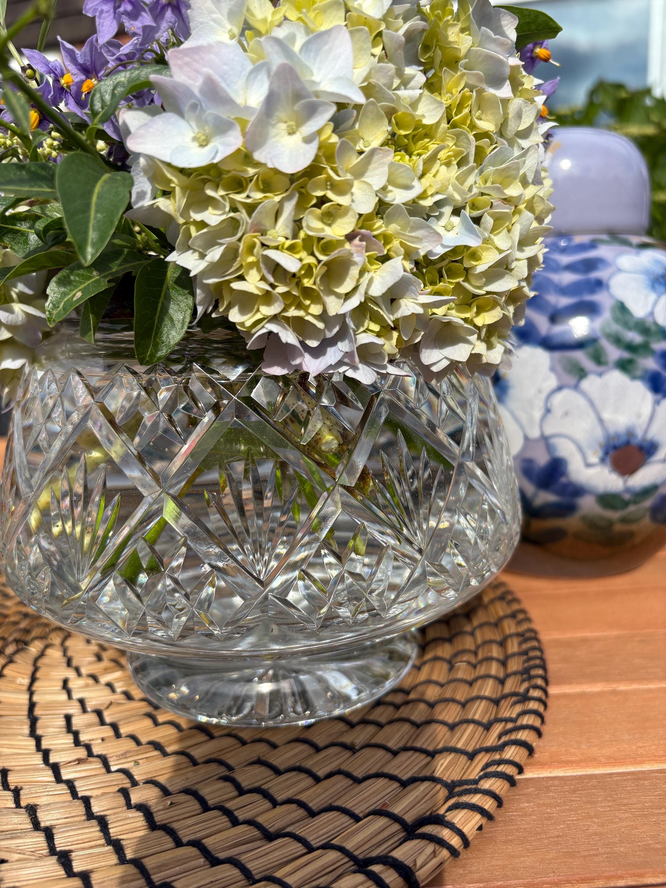 エレガント　クリスタル　ローズボール Vintage Crystal Rose Bowl - Etsy Canada