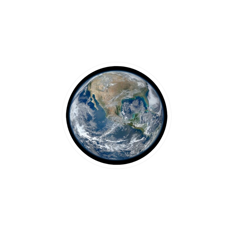 Earth Sticker Laptop Sticker Vinyl Car Decal Earth Etsy