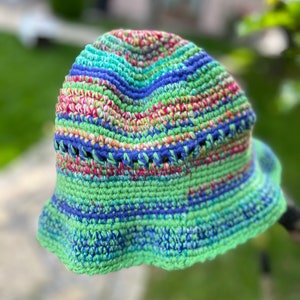 Colorful Knit bucket hat gift image 2