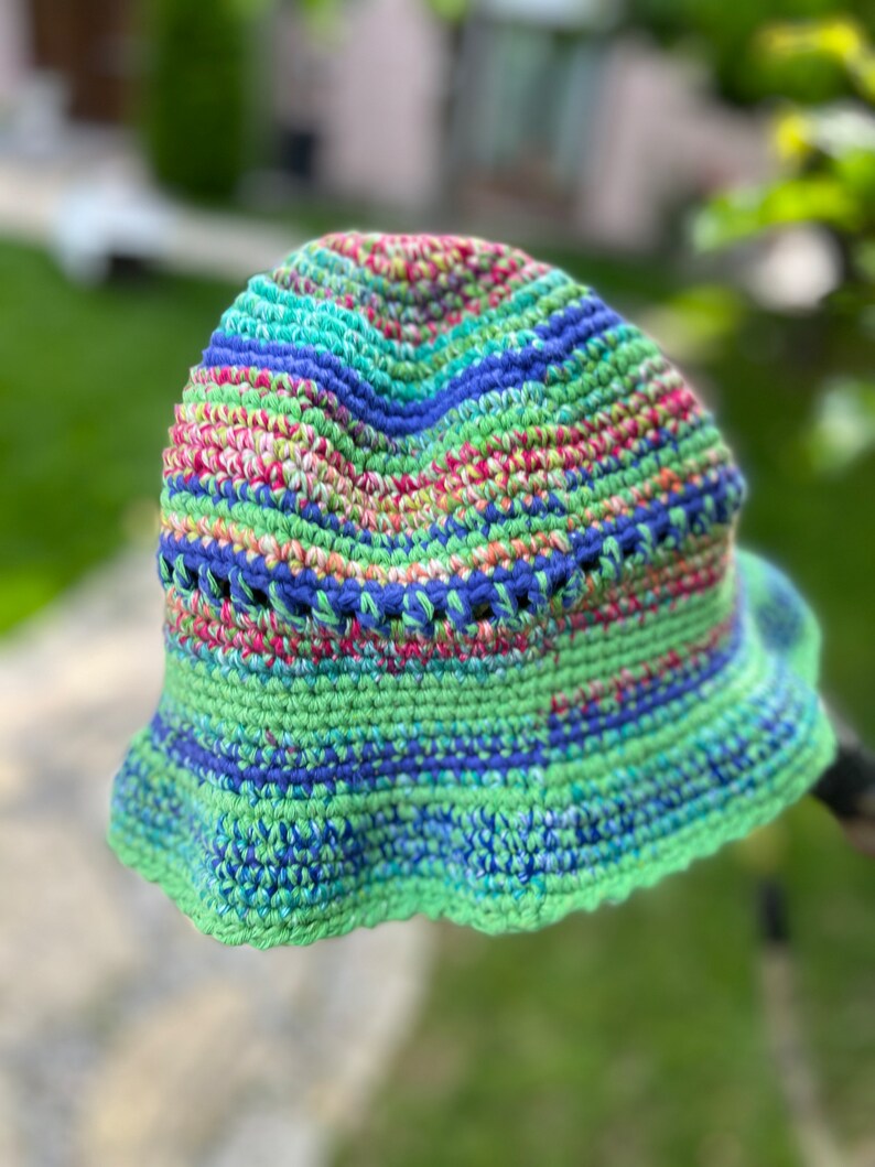 Colorful Knit bucket hat gift image 2