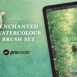 Aquarelpenselen voortplanten | 21 Betoverde penselenset | Magische aquarelset | iPad-kunstpenselen | Direct downloaden