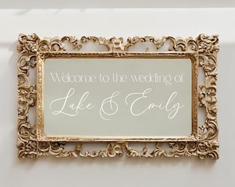 Wedding Welcome Vinyl Decal Sign - Easy Application - Custom Wedding Mirror Sign - Wedding Pallet Sign - Wedding Canvas Sign Decals