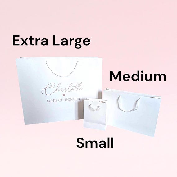 Medium Personalised Gift Bag Name Gift Bag Birthday Gift Bag  Bridesmaid Gift Bag Wedding Gift Bag Anniversary Gift Bag