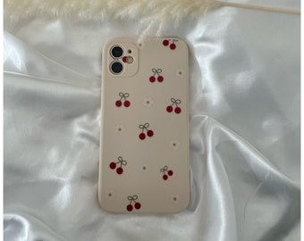 Kirsche Handyhülle, iPhone Handyhülle, Cherry phone case, Süße Kirsche Handyhülle, Niedliche Handyhülle, Kawaii Handyhülle, Y2K Accessoire