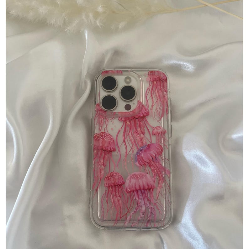 Jellyfish phone case, summer phone case, phone case for iPhone 7, 8, X, XS, XR, 11, 12, 13, 14, Ibiza style phone case, beach phone case image 7