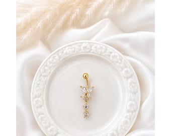 Schmetterling Bauchnabelpiercing, Glitzer Bauchnabelpiercing, Bauchnabel Ring, Strass Bauchnabelpiercing, Bauchnabel Piercing, Bauchnabel