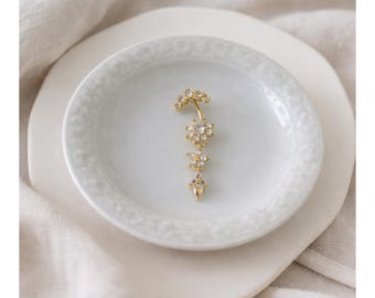 Blumen Bauchnabelpiercing, Glitzer Bauchnabelpiercing, Y2K Bauchnabelpiercing,flower bellybutton, Bauchnabel Ring,Glitzer Bauchnabelpiercing