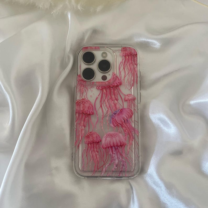 Jellyfish phone case, summer phone case, phone case for iPhone 7, 8, X, XS, XR, 11, 12, 13, 14, Ibiza style phone case, beach phone case image 6