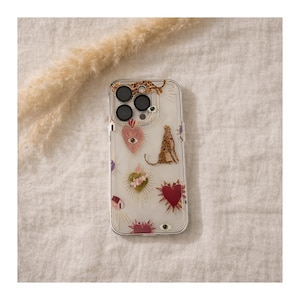 Trendy phone case, patterned phone case, phone case for iPhone 11, 12, 13, 14, 15, 16, 17. Cute phone case, flirty aesthetic, Stockholm. image 1