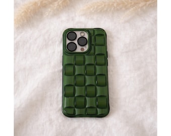 Struktur Handyhülle, 3D Handyhülle, Handyhülle für iPhone 7,8,X,XS,XR,11,12,13,14, Quadratische Handyhülle, Karo Muster Handyhülle,Grid case