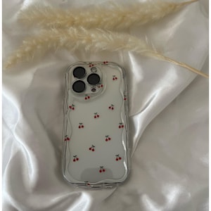 Kirsche Handyhülle, Transparente Hülle, Cherry phone case, fruit phone case, Cartoon cherry Case, Kirsche print Handyhülle, Kokette case