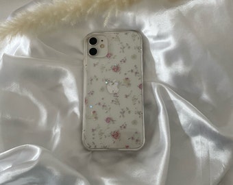 Floral Phone Case, Phone Case with Flowers, Phone Case for iPhone 7,8,X,XS,XR,11,12,13,14, Cute Phone Case, Kawaii Phone Case