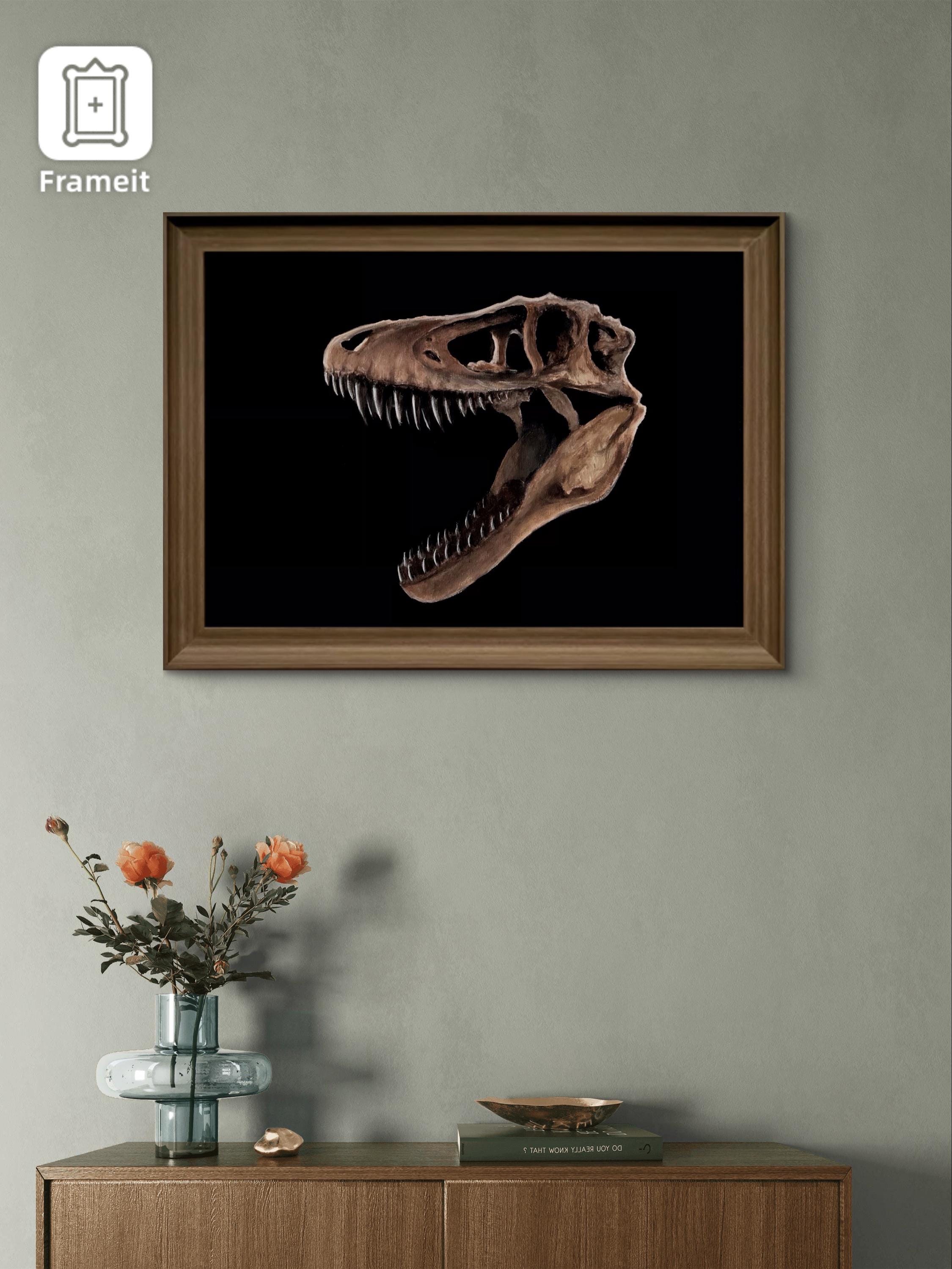 ティラノサウルス　アクリル画　原画 ナノティラノサウルス オリジナルアクリル画 - Etsy 日本