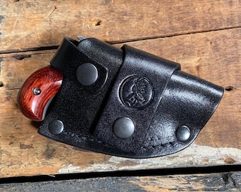 BuckSnort Outfitters Leather Cross Draw Driving Holsters for NAA Pug Revolvers