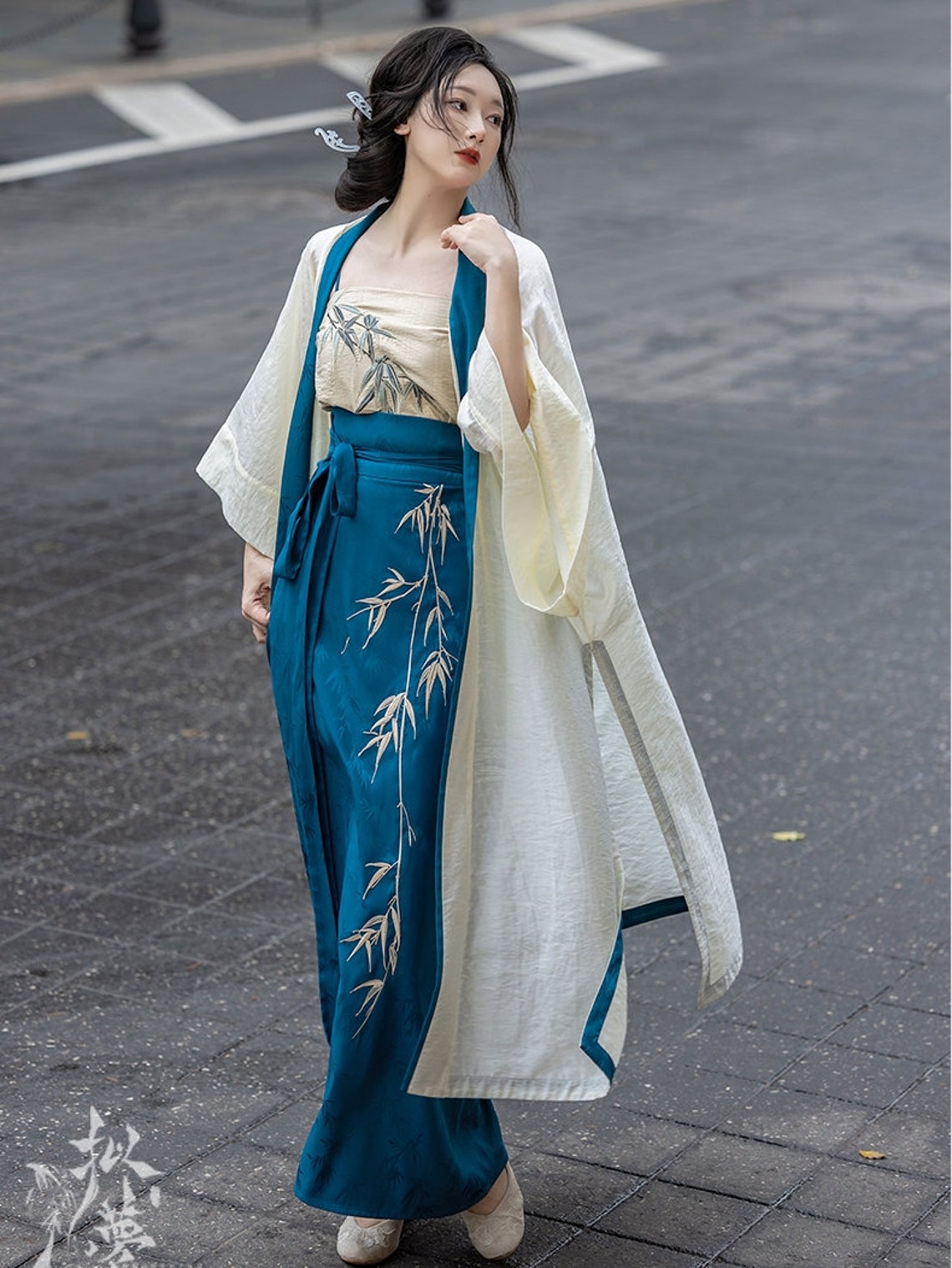 Blue Modern Hanfu Dress by Yandan Hanfu - Etsy