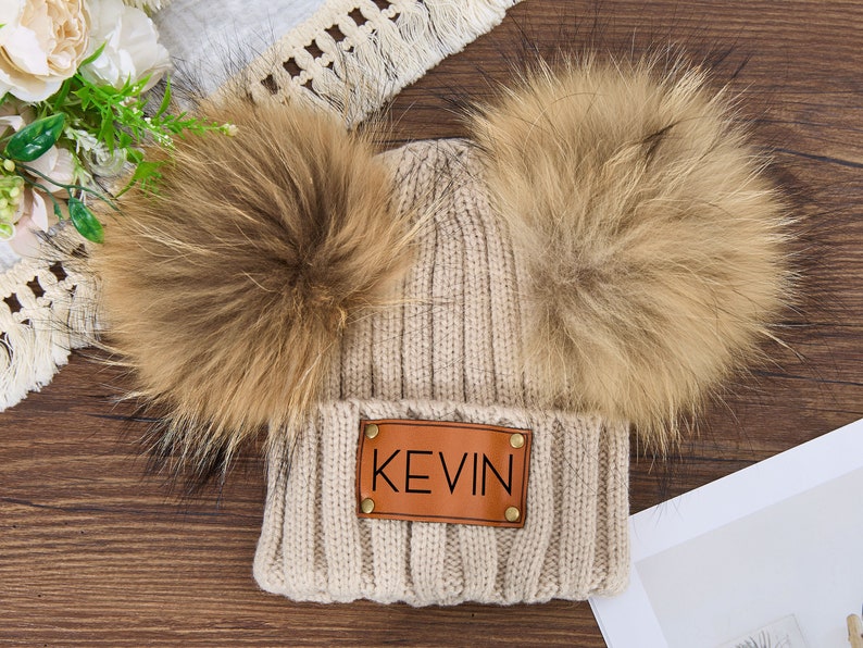 Personalized Name Monogram Pom Pom Beanie,baby/toddler/adult Beanie