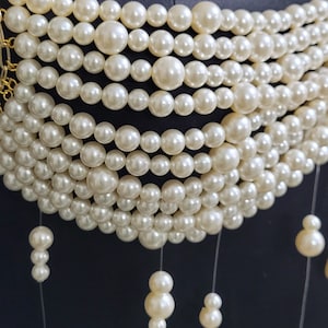 HANDMADE✨Opulent Golden Faux Pearl Body Chain Bra Top