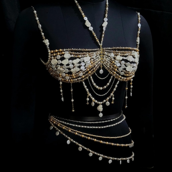 Cadena de cadera con cuentas de piedras preciosas para mujer, falda bohemia, regalo navideño para ella, cadena de vientre con cuentas, cinturón de sirena, cadena de vientre en capas para festivales.