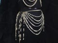 Handmade Pearl Body Chain Set – Festival Pearl Bra & Waist Chain Skirt Jewelry – Boho Statement Lingerie Harness for Rave, Carnival Outfit