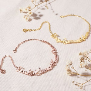 Multiple Name Bracelets: Bracelet With 2 3 4 5 Names, Mom Bracelet, New Mom, Birthday Gift, Custom Name Bracelet, Grandma Mother Day Gift