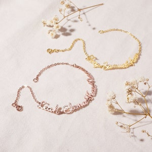 Pulsera para mamá: Pulsera para el Día de las Madres, Pulseras con Nombre de Oro para Mujer, Pulseras con Nombre Personalizado de Plata, Regalo para Esposa, Mamá, Abuela