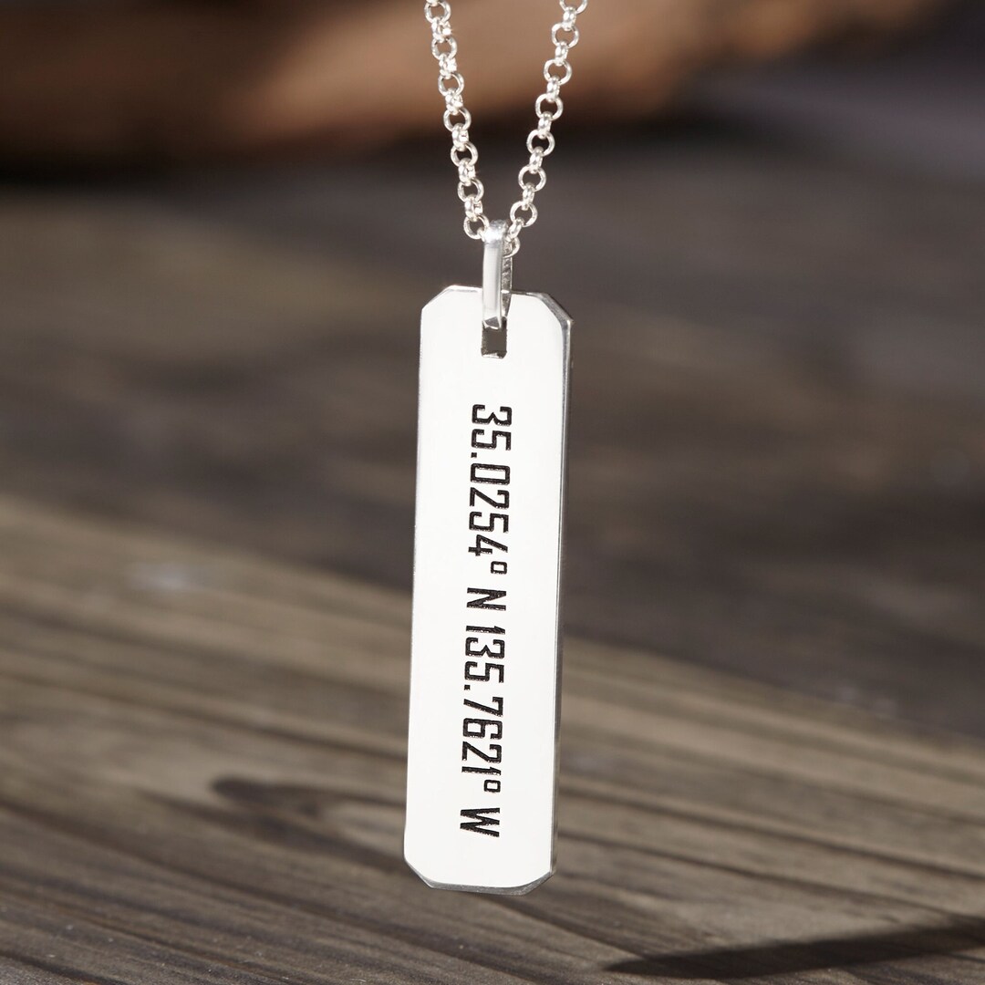 Collana Personalizzata per Uomo, 1-5 Nomi Incisi, Argento/Oro/Nero