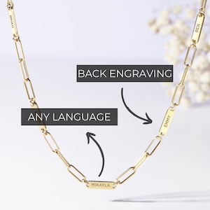 Collar personalizado con varios nombres - Joyas familiares personalizadas con nombres de niños - Regalo para esposa, mamá, abuela en oro, plata y oro rosa
