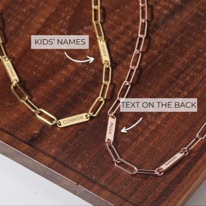 Collar personalizado con nombre de madre: Collar para el Día de la Madre con nombres e iniciales - Collar para mamá de 2, 3, 4 y 5 años - Regalo personalizado para su esposa o mamá